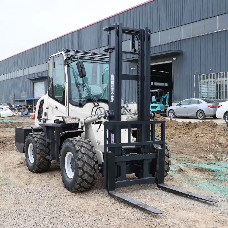 All Terrain 4wd Forklift Manufacturer 5 Ton Heavy Duty diesel All Terrain Forklifts Supercharged Engine Handling Truck for Sale — image 7