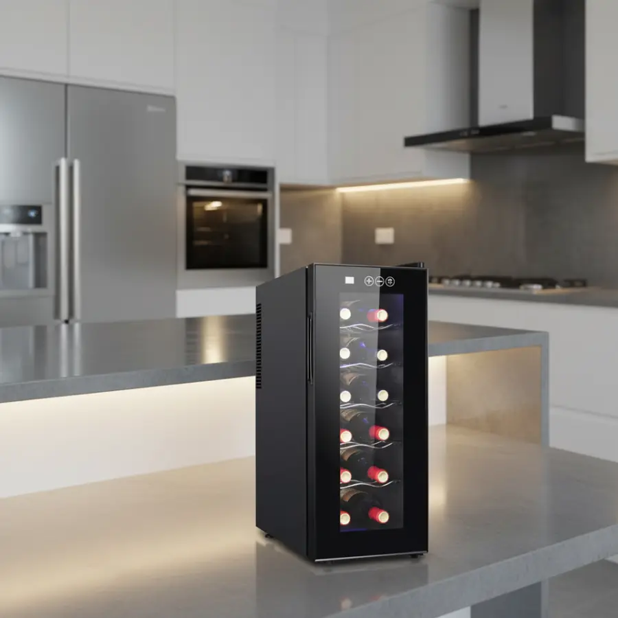 12 Bottle Wine Refrigerator Hotel Wine Cooler Thermoelectric Refrigerator Wine Cabinet — view 1
