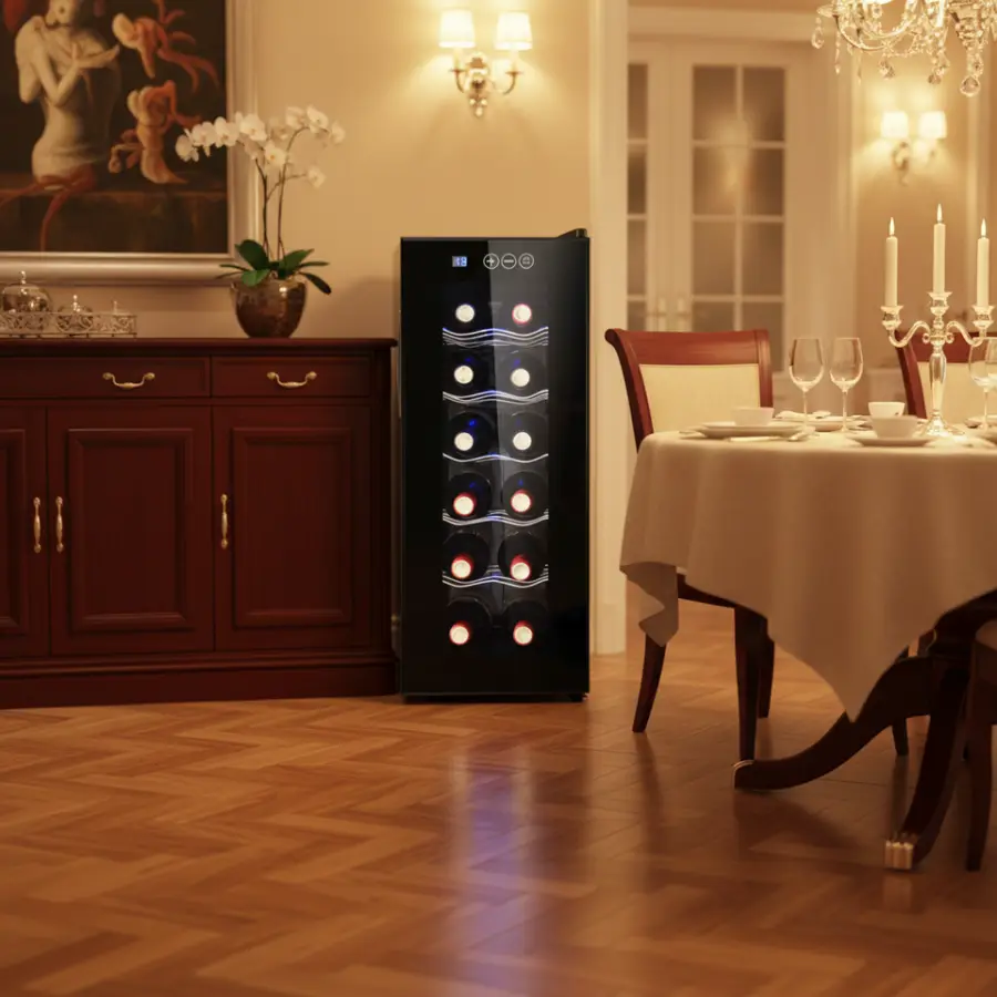 12 Bottle Wine Refrigerator Hotel Wine Cooler Thermoelectric Refrigerator Wine Cabinet — image 3