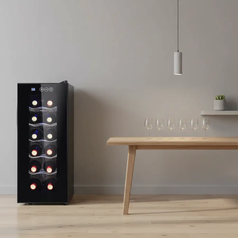 12 Bottle Wine Refrigerator Hotel Wine Cooler Thermoelectric Refrigerator Wine Cabinet — image 5