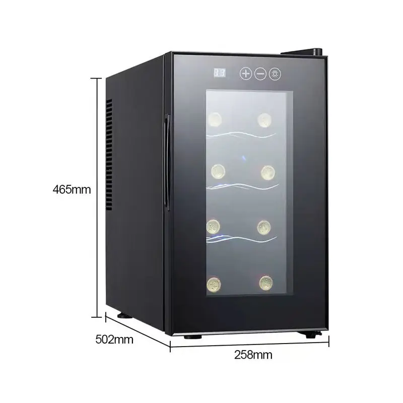 Good Quality Electric Stainless Steel 22L 8bottle Household Home Bar Pub Wine Chiller Fridge — image 3