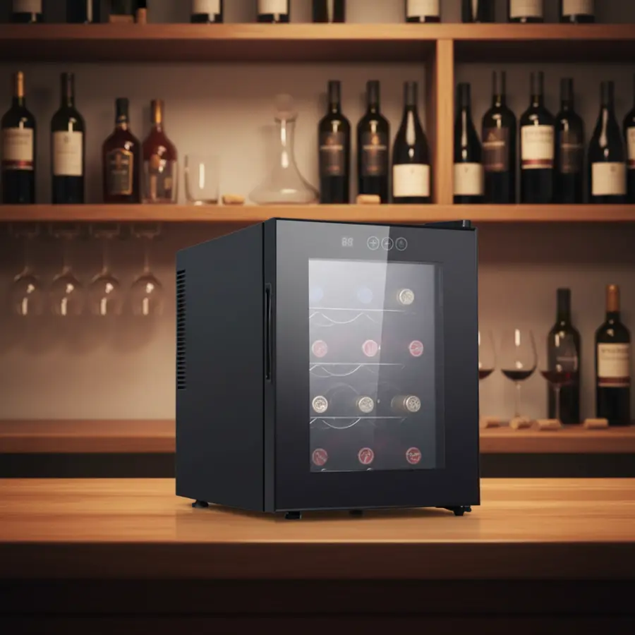 12 Bottles Commercial Wine Cellar Kitchen Wine Fridge Thermoelectric Refrigerator — image 3