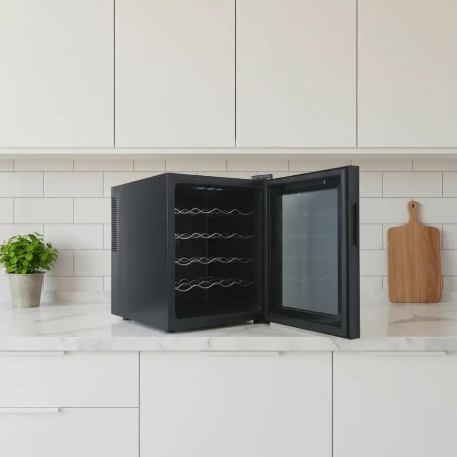 Electric Stainless Steel Wine Bar Cabinet Home & Hotel Use Wine Cooler Refrigerator Mini Drink Fridge — image 6