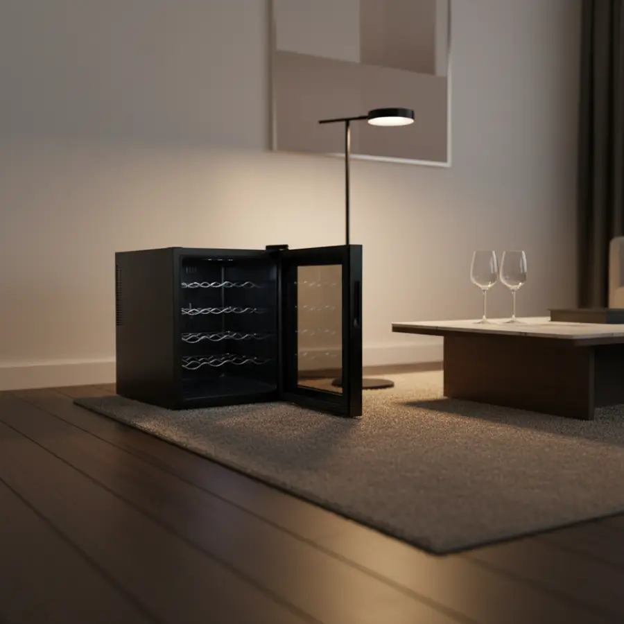 Electric Stainless Steel Wine Bar Cabinet Home & Hotel Use Wine Cooler Refrigerator Mini Drink Fridge — image 7