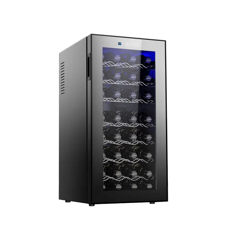 32 Bottle Wine Cooler Adjustable Thermostat Wine Fridge Low Noise 78L Wine Thermoelectric Refrigerator — image 6