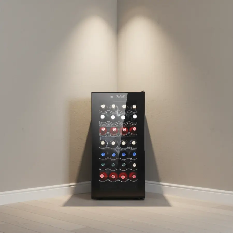 Wine Cooler bar Hotel Mini Fridge Minibar Mini Fridge 78L 32 Bottles Wine Refrigerator Cabinet — image 6