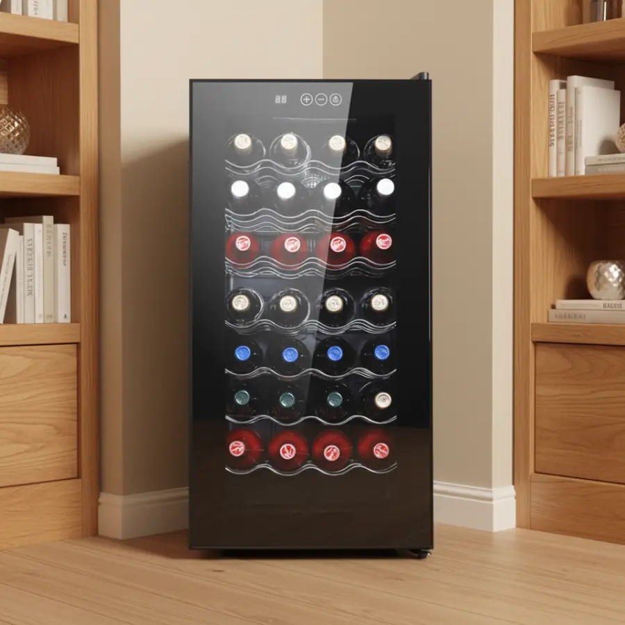 Wine Cooler bar Hotel Mini Fridge Minibar Mini Fridge 78L 32 Bottles Wine Refrigerator Cabinet — image 7