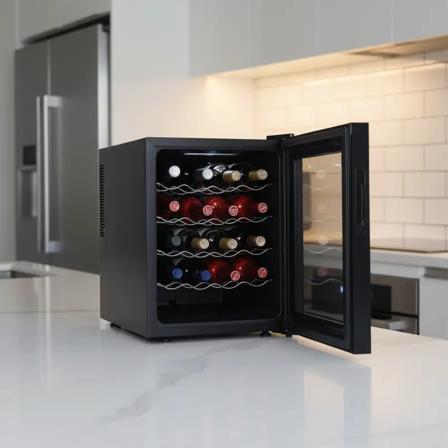 Electric Home Portable Semiconductor Wine Cabinet Wine Cooler with Stainless Steel Frame Refrigerator for Household & Hotel Use — image 5