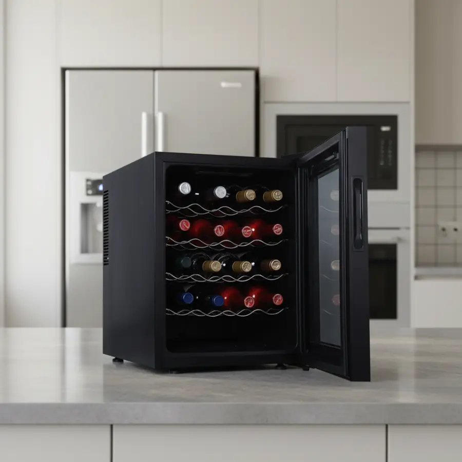 Electric Home Portable Semiconductor Wine Cabinet Wine Cooler with Stainless Steel Frame Refrigerator for Household & Hotel Use — image 6