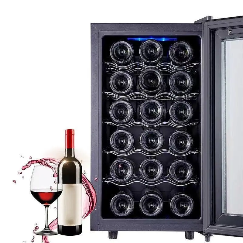 46L 18 Bottles Professional Wine Cooler Refrigerator Adjustable Thermostat Fridge Freestanding Red Wine Cabinet — image 4