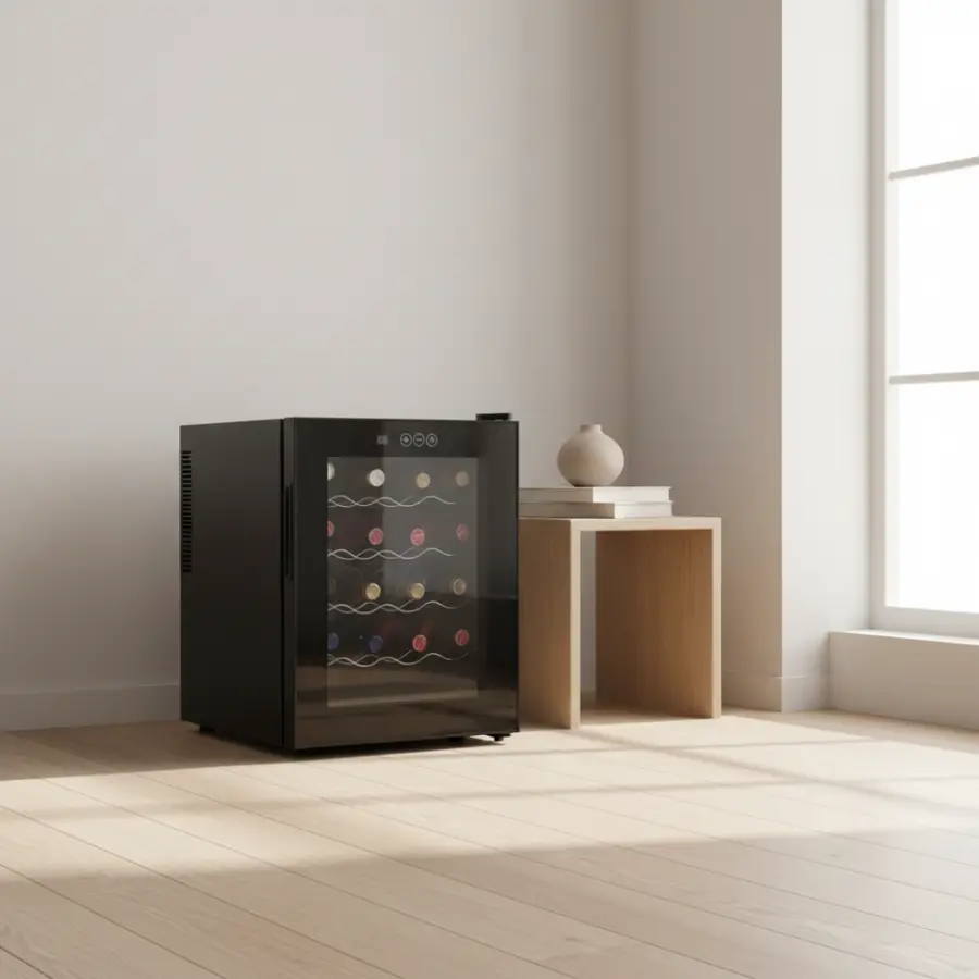 46L 20 Bottle Wine Fridge Wine Refrigerator Home Bar Red White Wine Storage — view 1