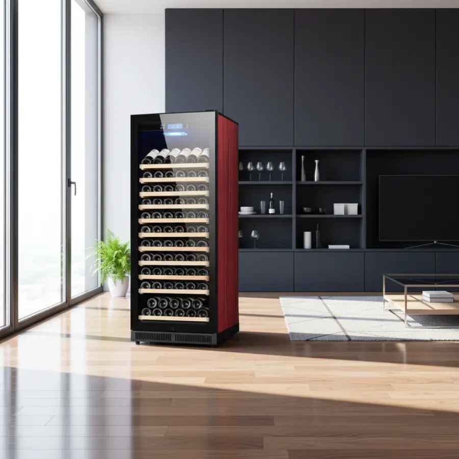 Wine Fridge Compressor Cooling Thermoelectric Refrigerator Adjustable Thermostat Wine Cooler Cellar 120 Bottles — image 5
