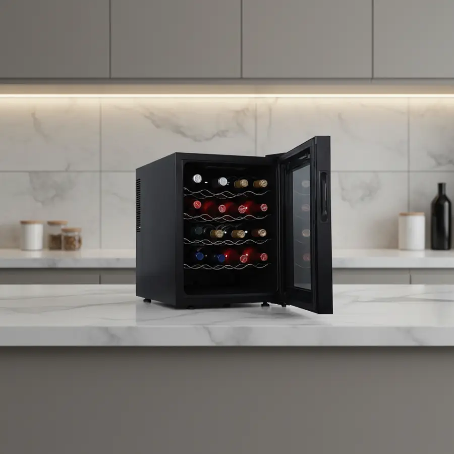 46L 20BOTTLES Small Drawer Refrigerator Constant Temperature Wine Beverage Cooler for Home Office — image 5