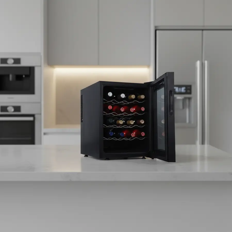 46L 20BOTTLES Small Drawer Refrigerator Constant Temperature Wine Beverage Cooler for Home Office — image 6