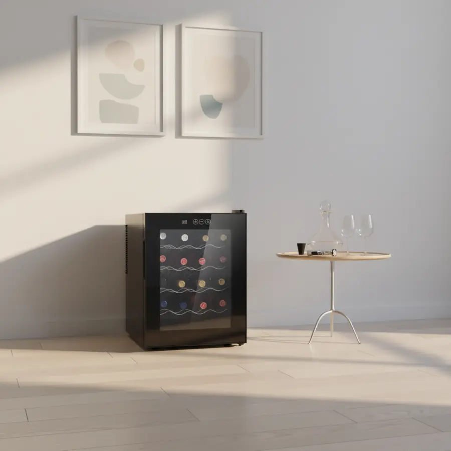 46L 20BOTTLES Small Drawer Refrigerator Constant Temperature Wine Beverage Cooler for Home Office — image 7
