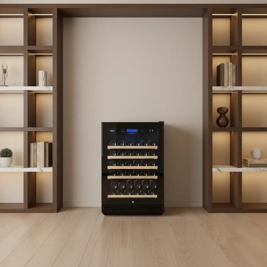 Modern Wine Cabinet 135L 46 Bottles Cooling System Wine Cellar Freestanding Home bar Wine Cabinet — image 3