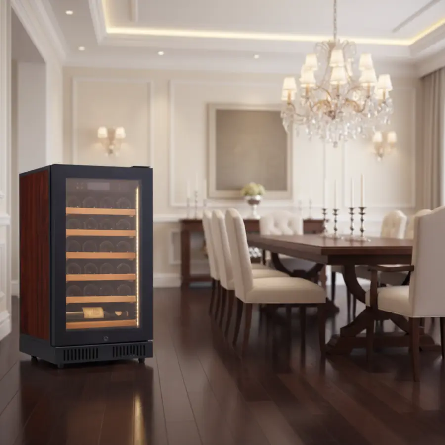 Freestanding 20 Bottles 68L Electronic Small Wine Cooler Single Zone Wine Chiller Red Wine Fridge Refrigerator — image 7