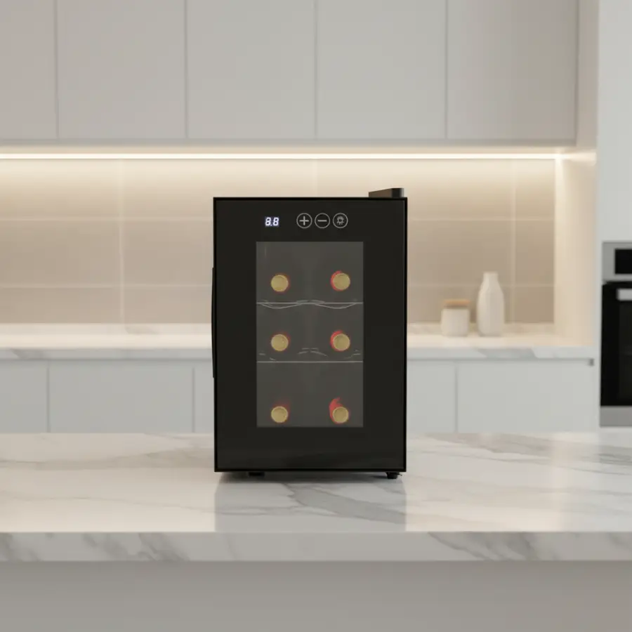 Commercial Wine Cabinet 12L 6 Bottles Wine Refrigerator Mini Wine Cooler Home Wine Cellar — view 1