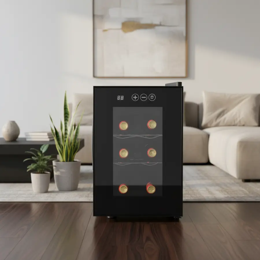 Commercial Wine Cabinet 12L 6 Bottles Wine Refrigerator Mini Wine Cooler Home Wine Cellar — image 3