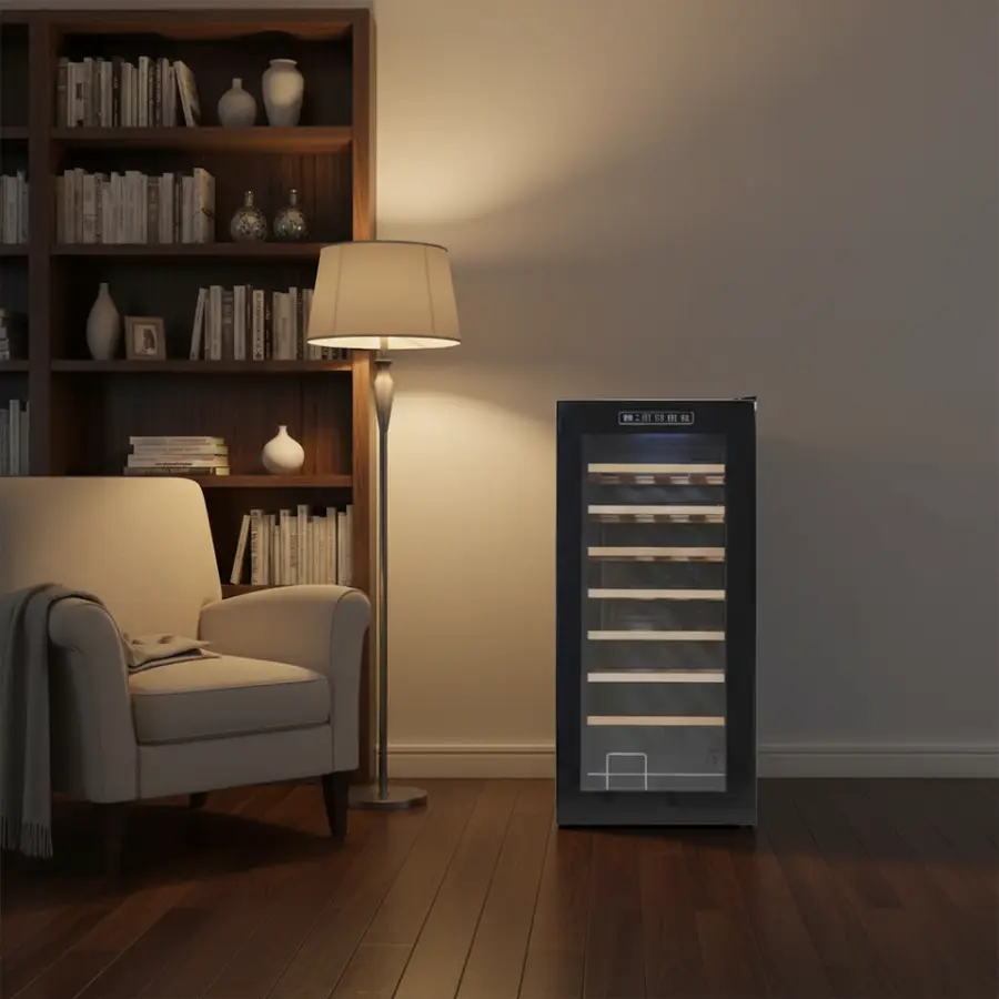 China Manufacturer 32 Bottle Mini Wine Cabinet Display Wine Cooler Home Wine Cellar — image 3