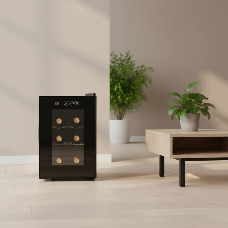 Commercial Wine Cabinet 12L 6 Bottles Wine Refrigerator Mini Wine Cooler Home Wine Cellar — image 6