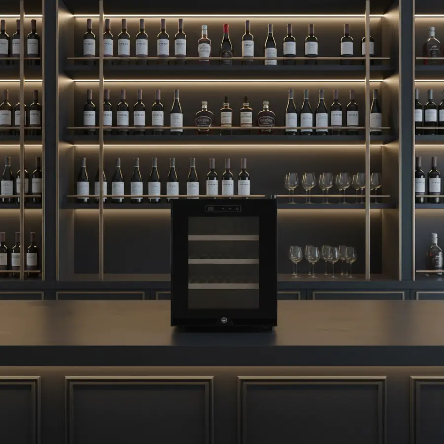 32L 12BOTTLES Thermoelectric Wine Refrigerator Freestanding Mini Cooler — image 3
