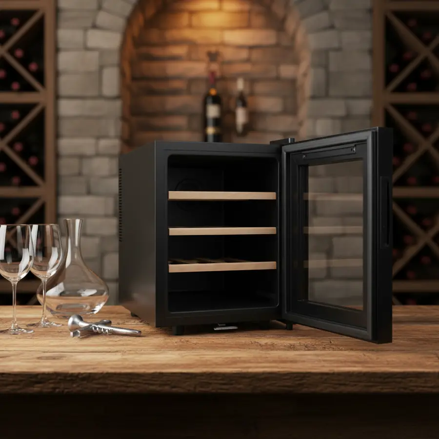 32L 12BOTTLES Thermoelectric Wine Refrigerator Freestanding Mini Cooler — image 6