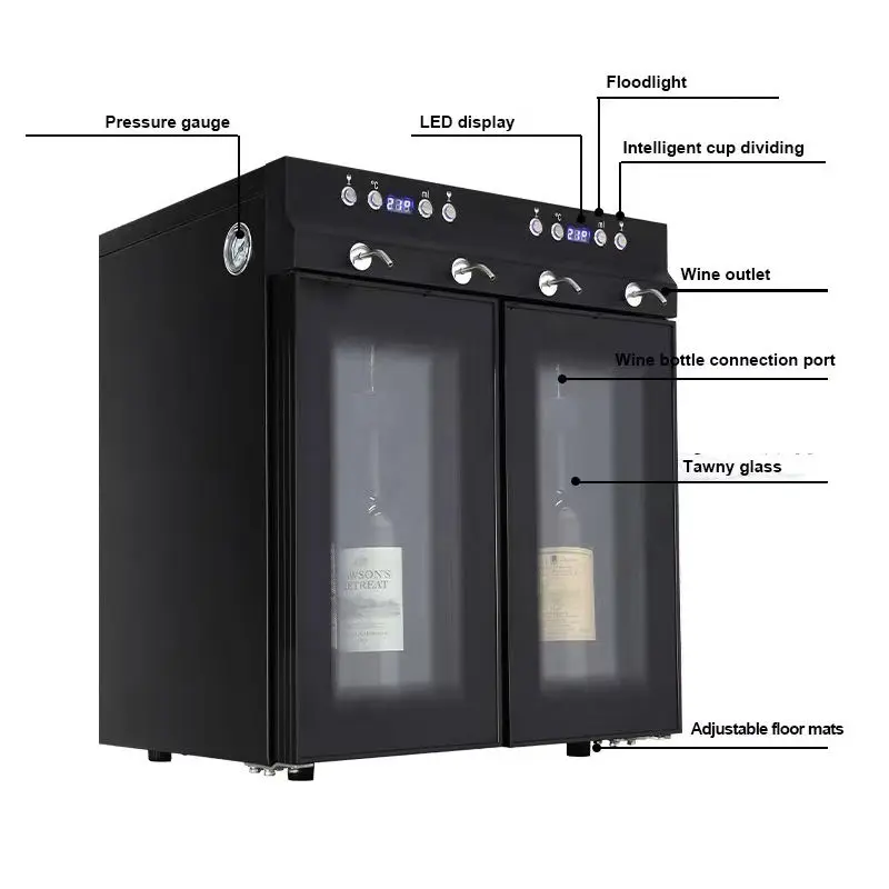 Bar Automatic 4 Bottles Red Wine Dispenser Machine Bar Wine Cooler Fridge — image 4
