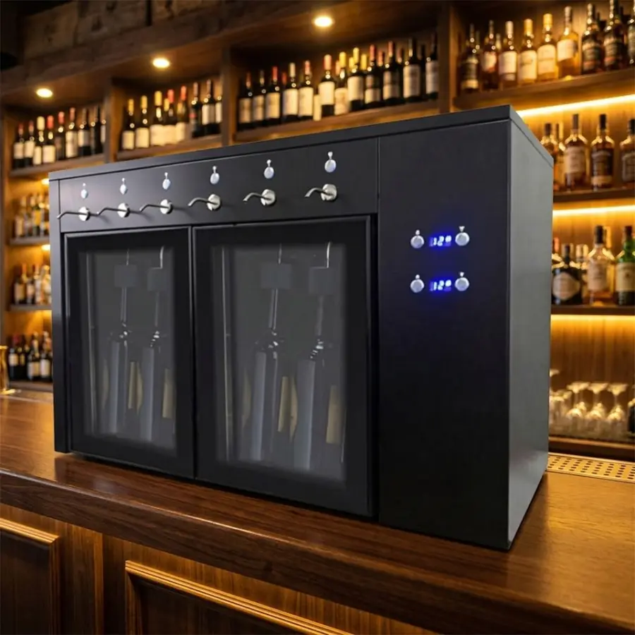 Smart Touch Screen 6 Bottle Wine Dispensing Cabinet with Cooling Technology — image 3