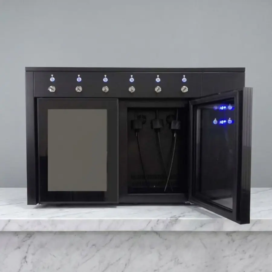 Smart Touch Screen 6 Bottle Wine Dispensing Cabinet with Cooling Technology — image 4