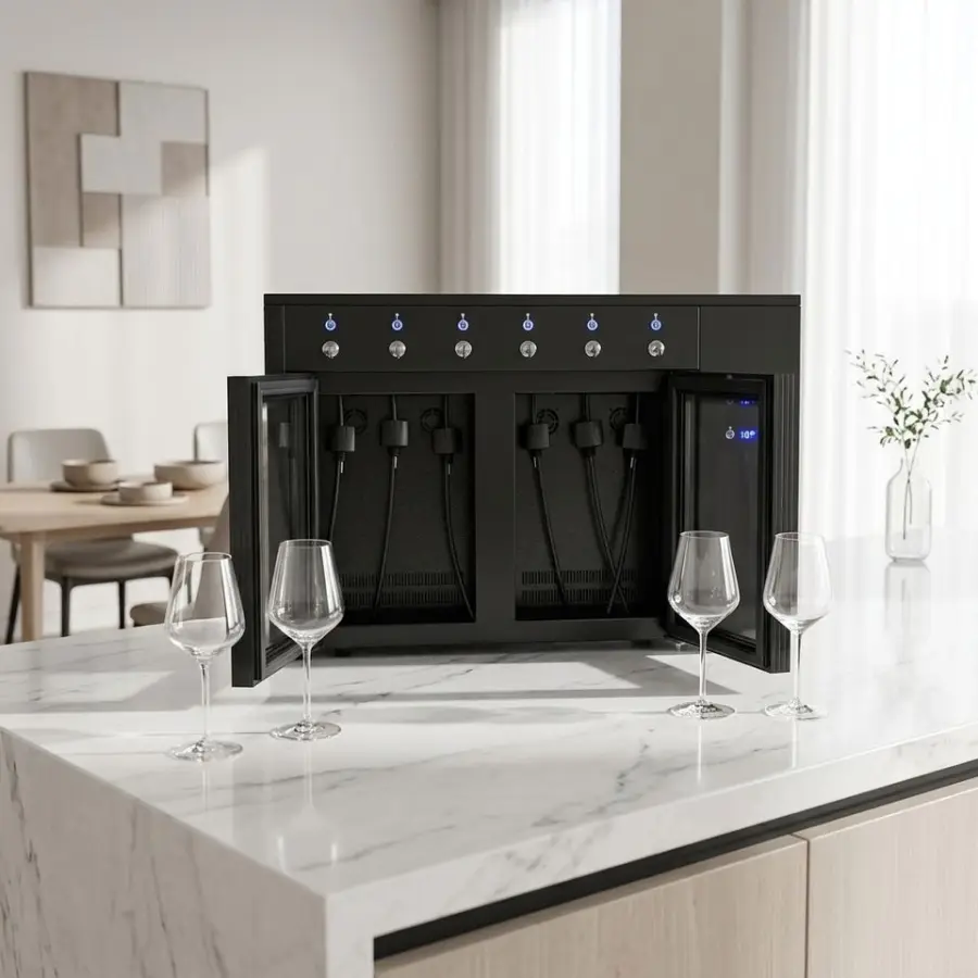 Smart Touch Screen 6 Bottle Wine Dispensing Cabinet with Cooling Technology — image 6