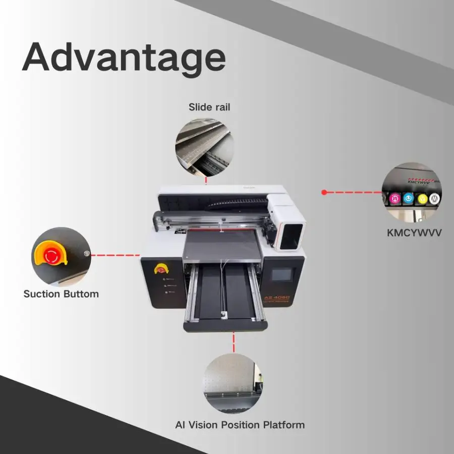 Innovative Design Xp600 Head I3200 HD Head 40*60cm Uv Flatbed Printer for Junior Entrepreneurs A2 Uv Flatbed Printer — image 5