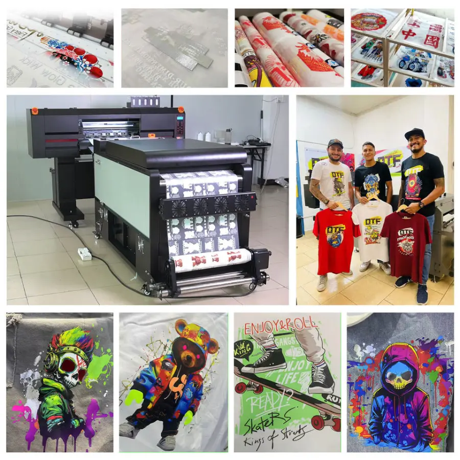 60cm A1 DTF Printer Roll to Roll Dtf Heat Transfer AB Film XP600 Printhead Sticker Printer Printing Machine — image 5