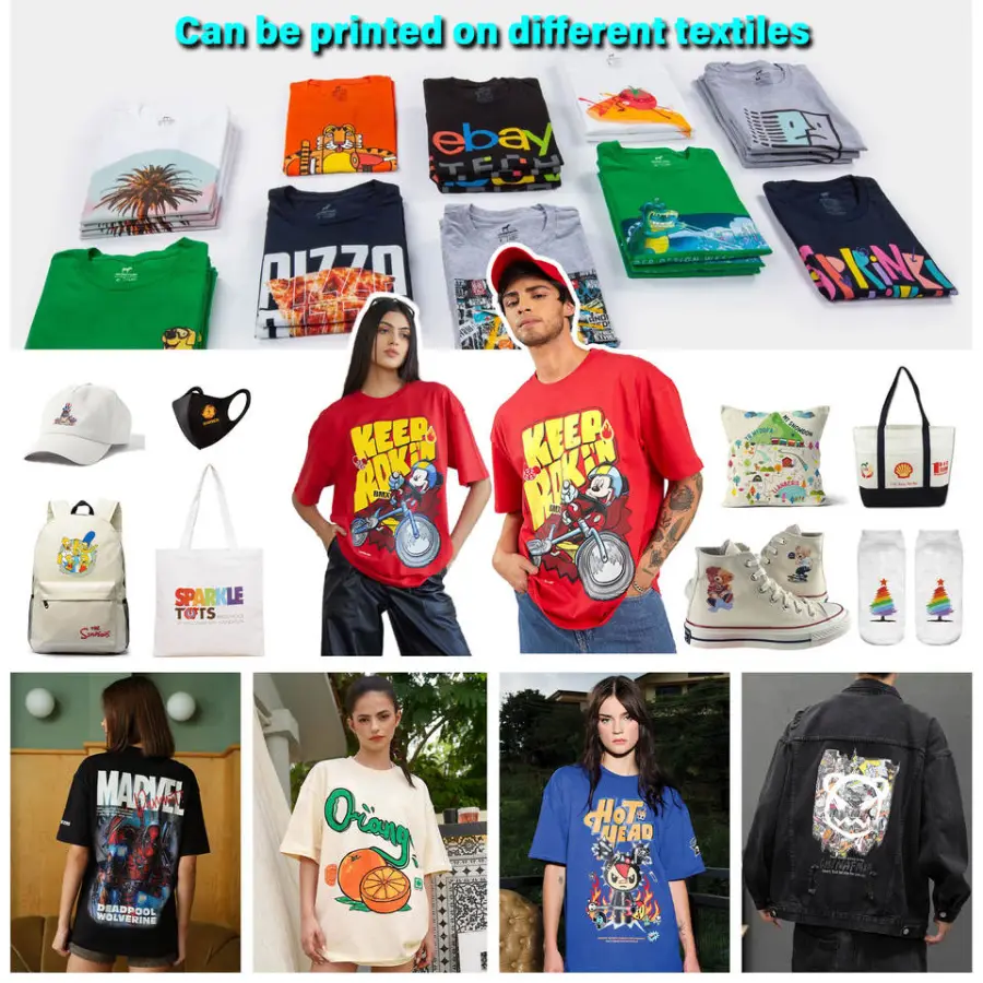 60cm A1 DTF Printer Roll to Roll Dtf Heat Transfer AB Film XP600 Printhead Sticker Printer Printing Machine — image 6