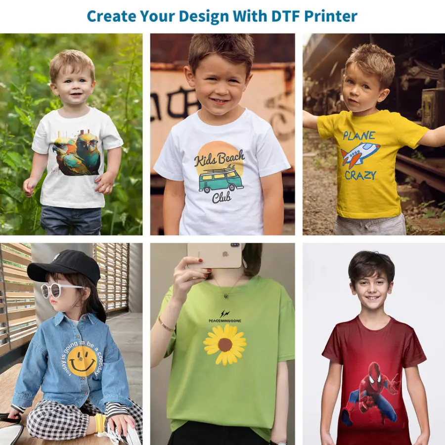 TIFFAN A3 Flatbed Printer New Condition DTF Transfer T-shirt Printing Machine with Laminator Pigment Ink A3 Size — image 6