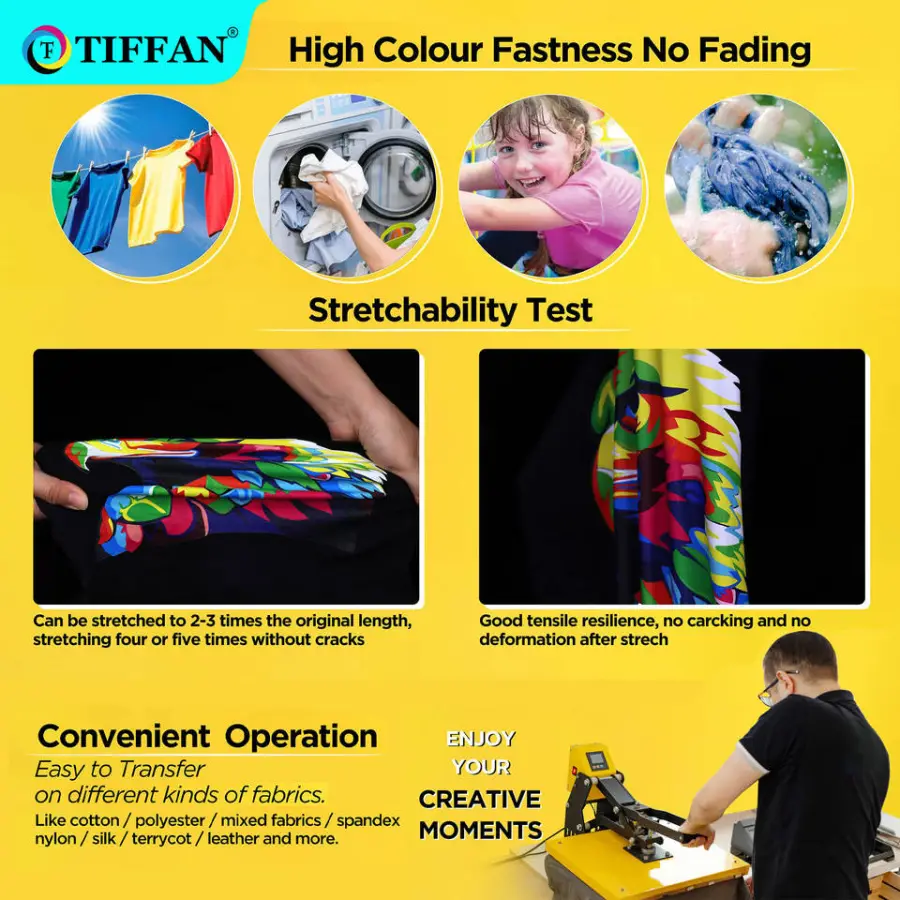 TIFFAN 12 Inch A1 30cm Dual XP600 Printhead DTF Inkjet Printing Roll Film Transfer Printer Machine A3 DTF Printer for T-shirt — image 4