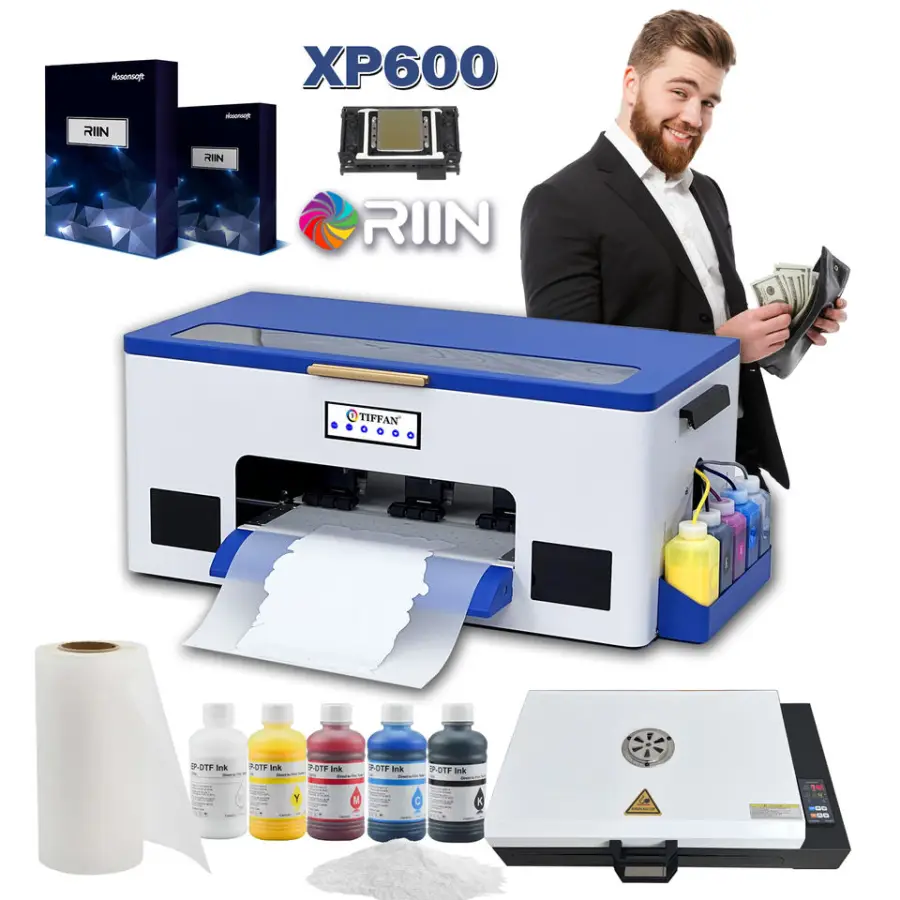 A3 Dtf Printer Printing Machine Impressora Dtf t Shirt Printing Machine Xp600 Dtf Printer with Powder Shaking Machine — view 1