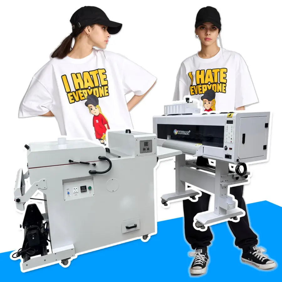 Dual I3200 Xp600 A1 A1+ 24 Inch DTF Printer 60 cm Direct to Film DTF Printer With Dtf Shaking Powder Machine for T-shirt — view 1