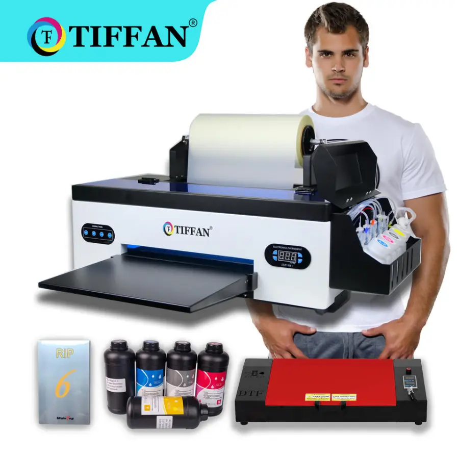 TIFFAN Factory Price A3 Dtf Printers Direct to Pet Film Inkjet Printer with quality XP600 Print Head for T-shirts and Ba — view 1