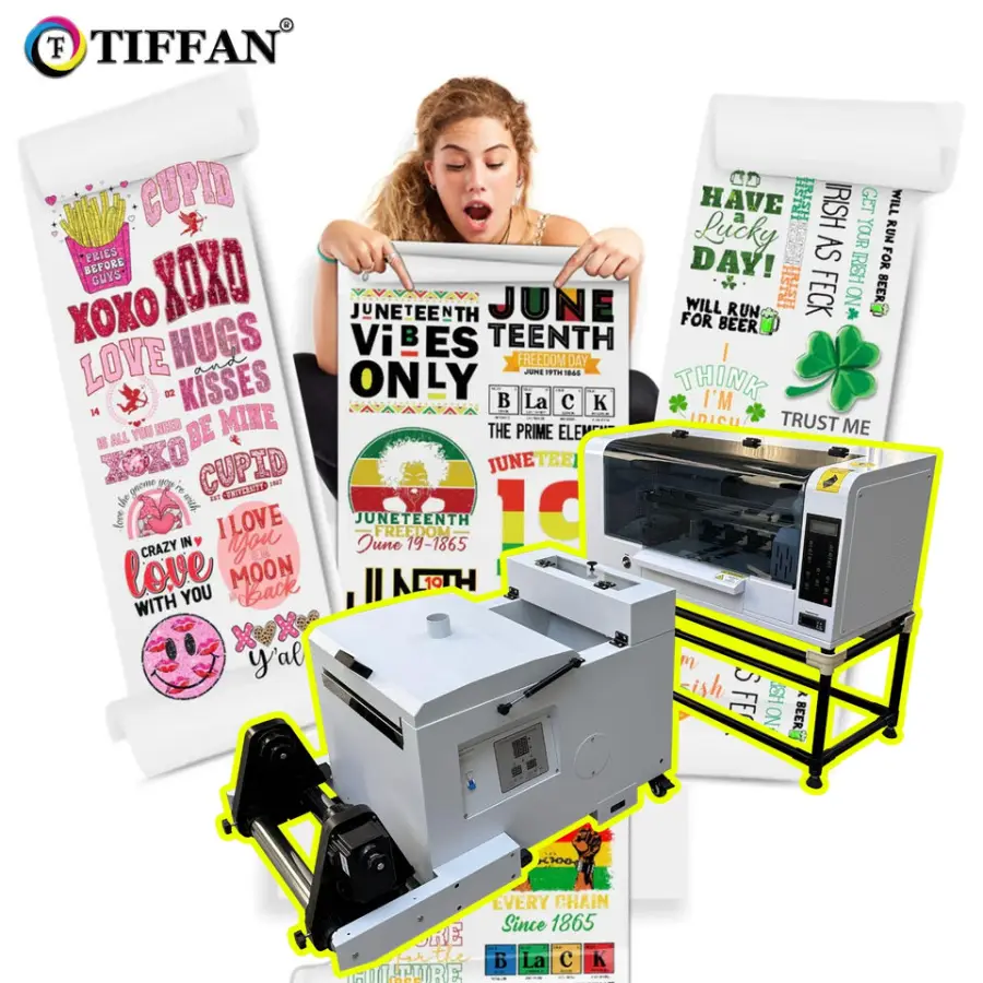 A3 with Epson Printhead on Cotton Nylon T-shirt Heat Press Machines Full Set with Dtf Printer — image 6