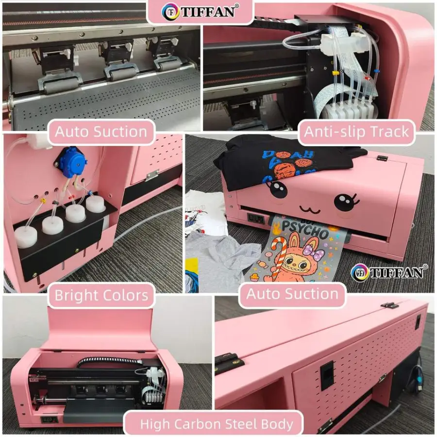 Pattern Customization Pink Style A3 Dtf EPS XP600 Head for Small Business All in One on T-shirt Hats Shoe Dtf Printer Ma — view 4
