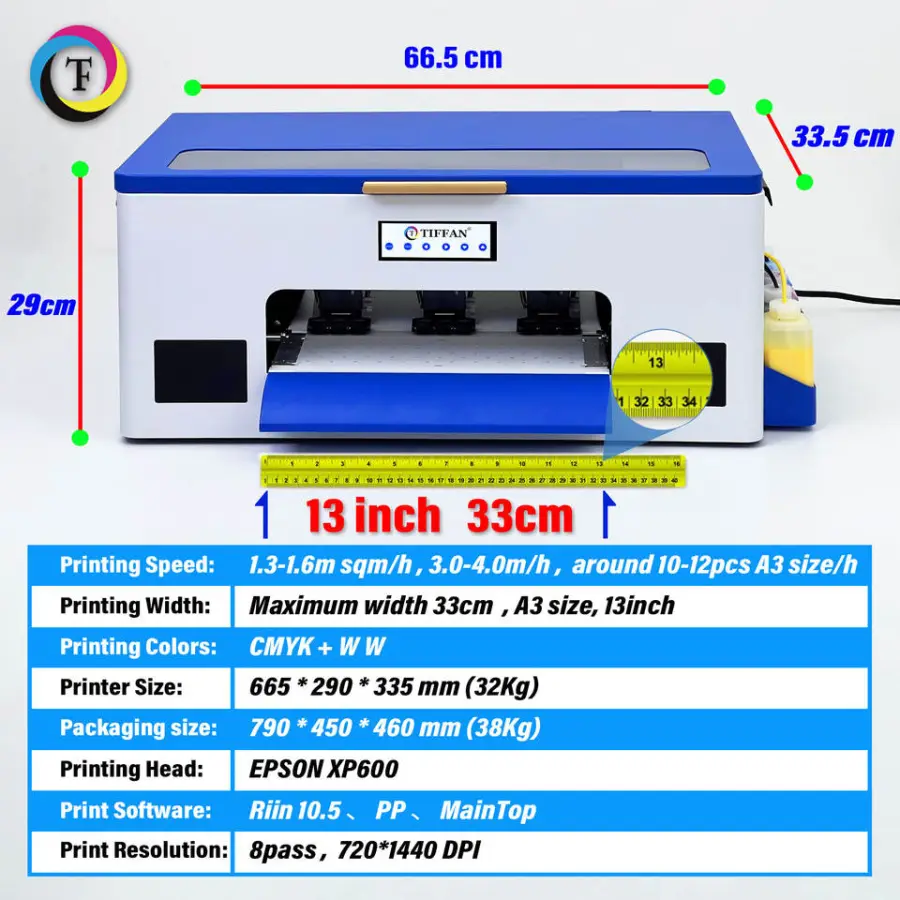 High Quality A3 Size Dtf Printer T Shirt Printing Machine Oven All in One Xp 600 Head A3 Dtf Printer Printing Machine — image 7