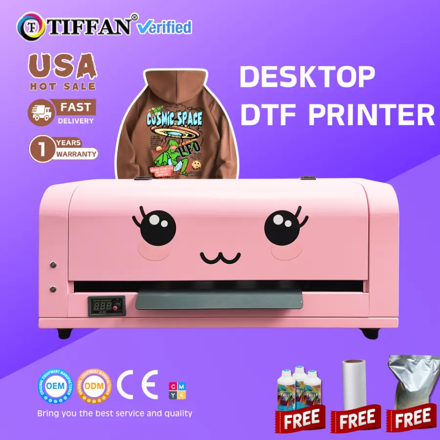 Factory Hot Sale A3 33cm DTF Machine Printer Pet Film 13Inch With Oven Drying for Any Textile T-Shirt Pillow DTF Printer — view 1