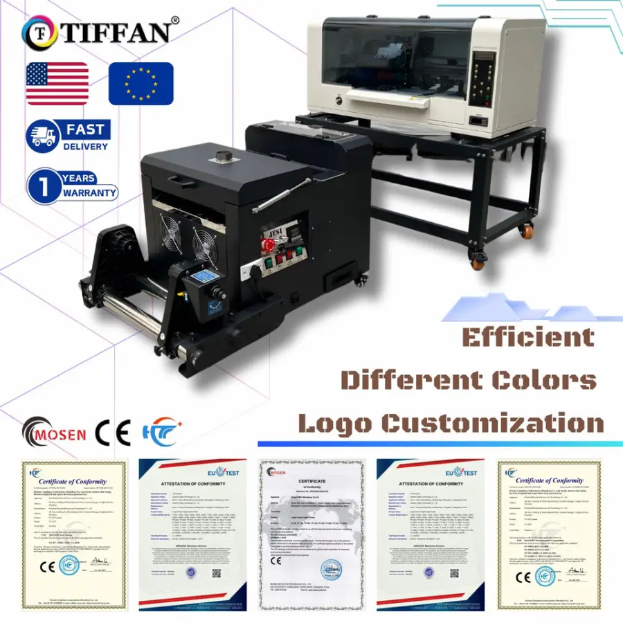 TIFFAN A3 30cm Dtf Printer with EPS XP600 Auto Powdering Shader for T-shirt Impresora DTF Printer — image 4