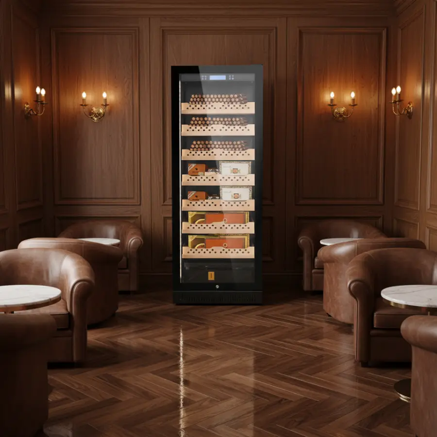 430L Cigar Cabinet Storage Electronic Compressor Cooler Humidifier Cigars Display 1700 Cigar Humidor — view 1