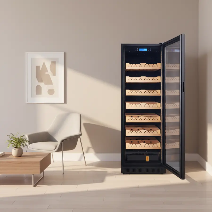430L Cigar Cabinet Storage Electronic Compressor Cooler Humidifier Cigars Display 1700 Cigar Humidor — view 6
