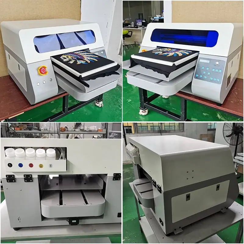TIFFAN DOUBLE Print Heads XP600 3040 New Trending Product Top Speed A3 DTG logo t Shirt Tshirt Textil Printer Printing Machine — image 4