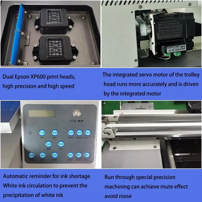 TIFFAN DOUBLE Print Heads XP600 3040 New Trending Product Top Speed A3 DTG logo t Shirt Tshirt Textil Printer Printing Machine — image 6