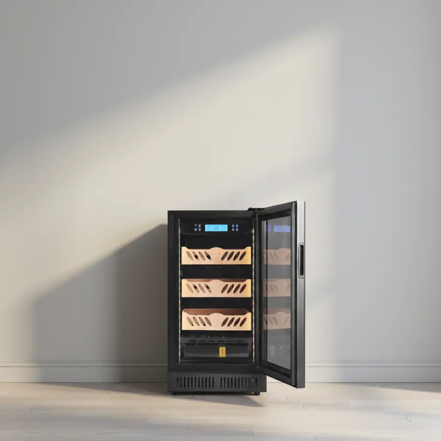 68L Silent Operation Digital Display Electric Cigar Cabinet Household Use 200 Cigars Capacity — view 6