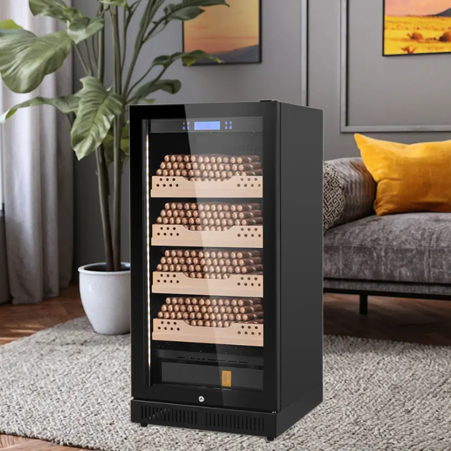 Electric Cigar Humidor Cabinet Display Cabinet Air Cooling Cycle Constant Temperature and Humidity Cigar Cabinet — image 4